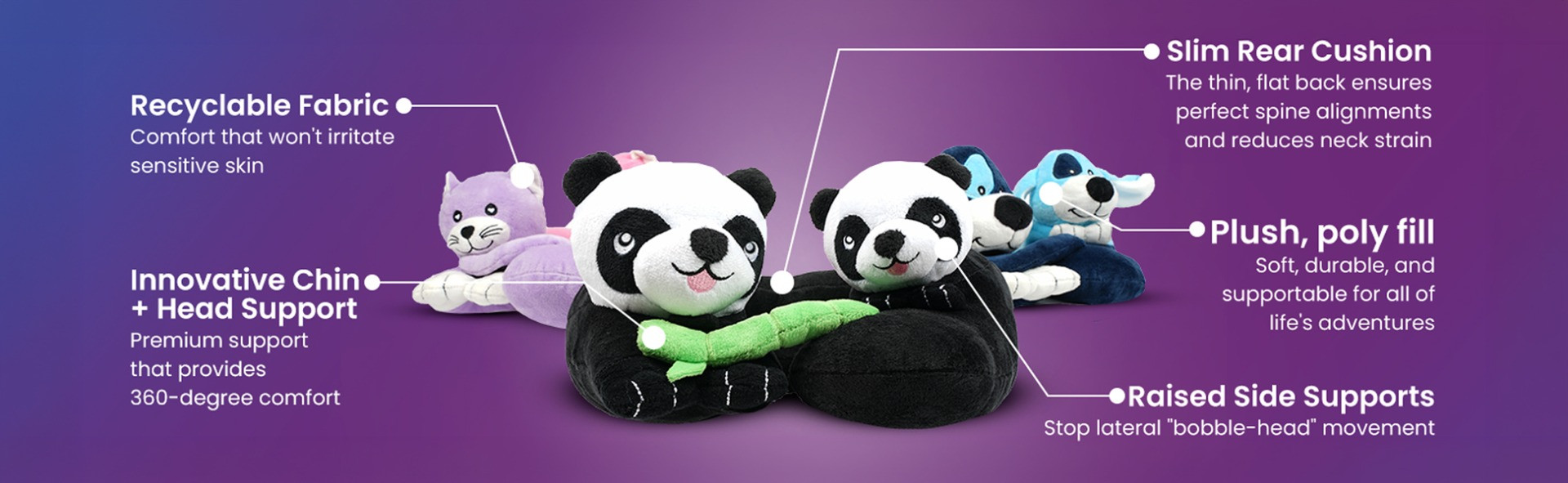 Cabeau Evolution Kids Kitty Neck Pillow