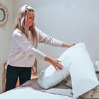 Bambi Sensitiva V Shape Boomerang Pillow and Cotton Pillowcase Lifestyle