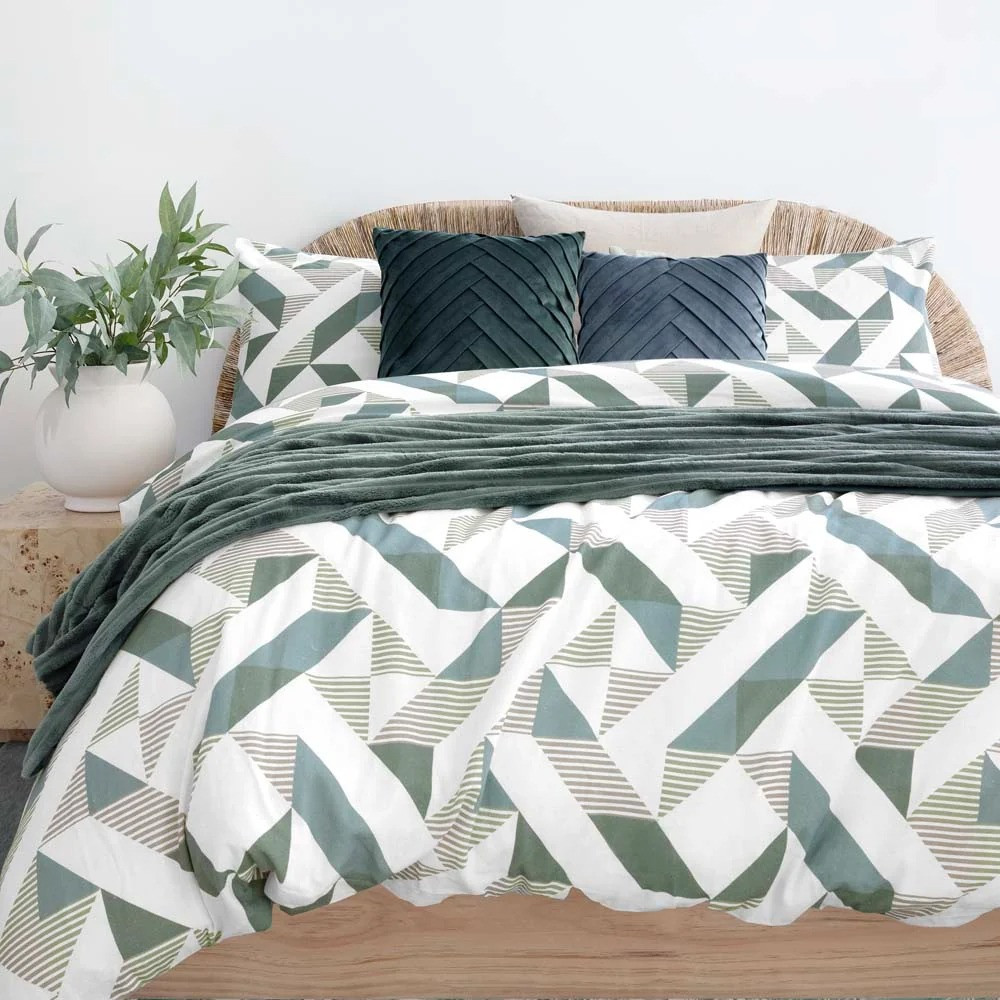 Bambury Onslow Flannelette Cotton Quilt Cover Set