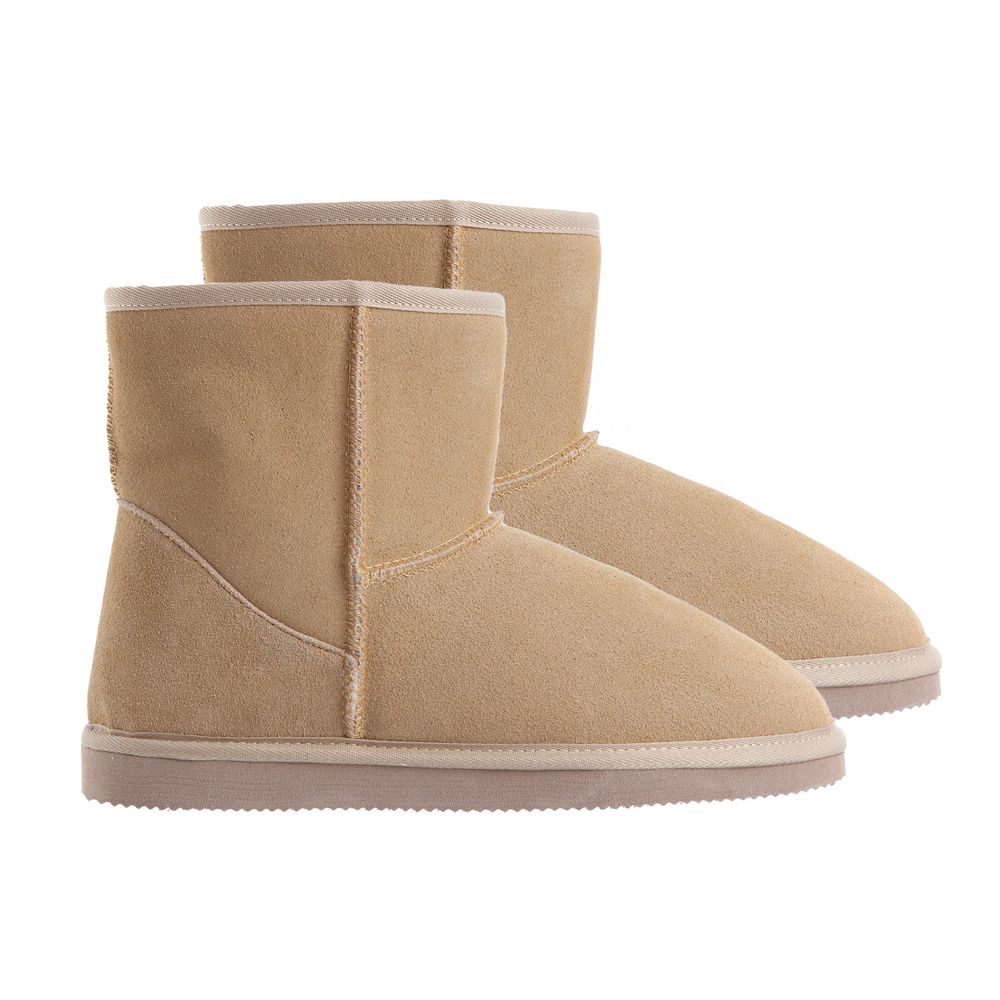 Uggaroo Beige Leather Slipper Boots Womens 1