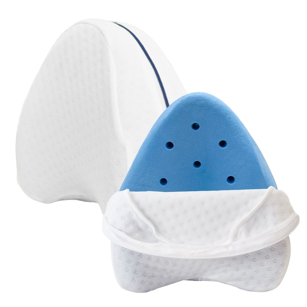 SleepLabs Orthopedic Tappered Memory Foam Leg Pillow Image
