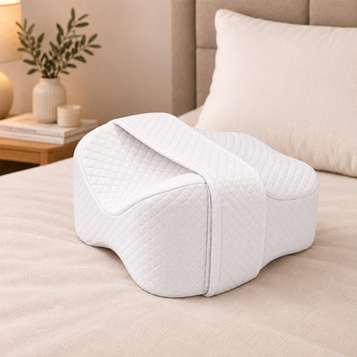 SleepLabs Medi Memory Foam Knee Pillow for Side Sleepers Thumbnail