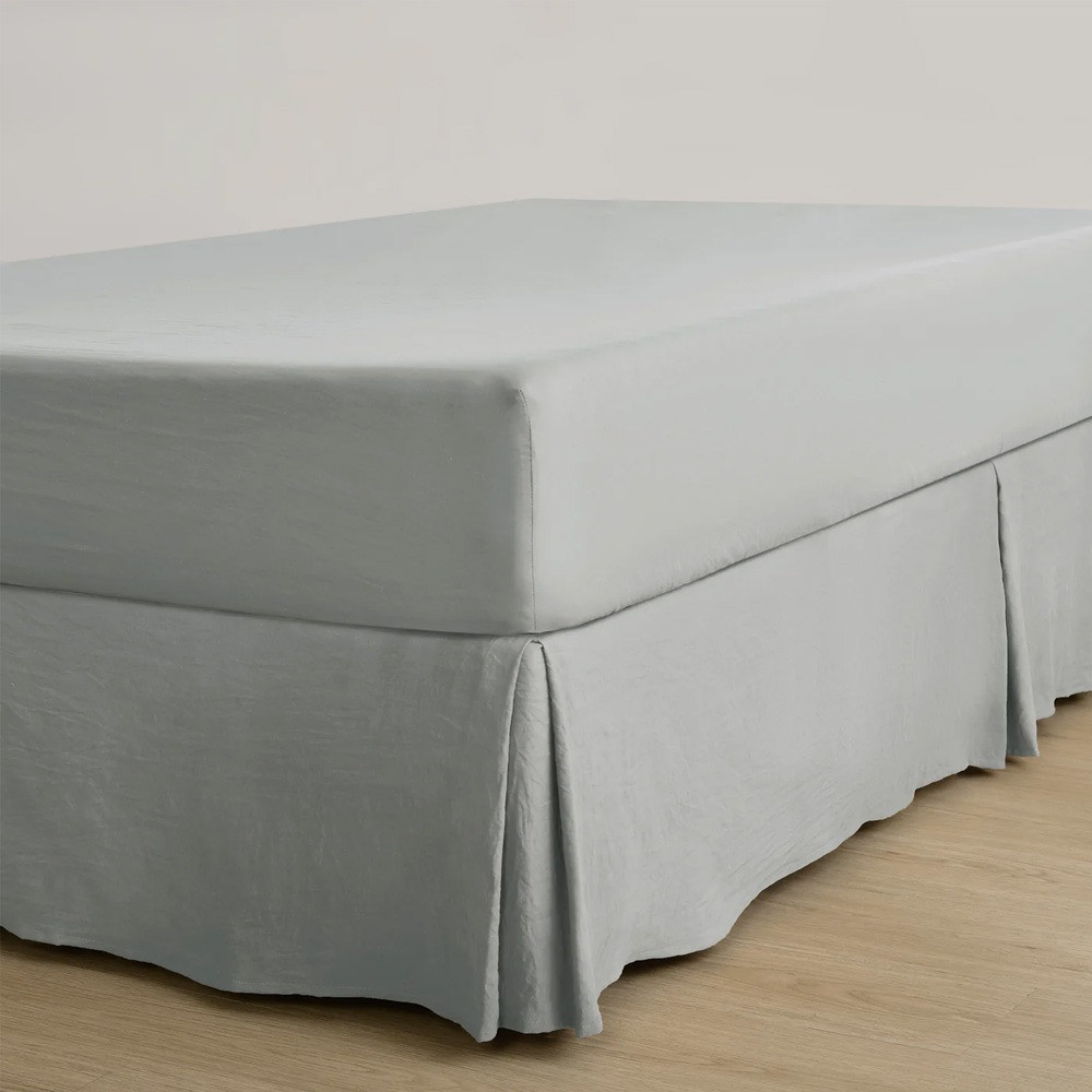 Dreamaker Superfine Washed Microfibre Pleated Valance Dove Grey