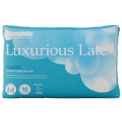 Dunlopillo Luxurious Classic Latex Pillow Medium Profile and Medium Feel-Single Item