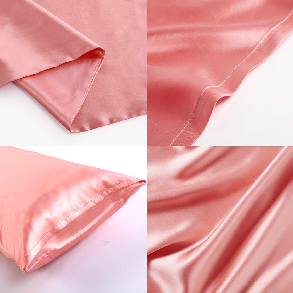 Natural Home 25 Momme Premium Mulberry Silk Pillowcase Collage Blush