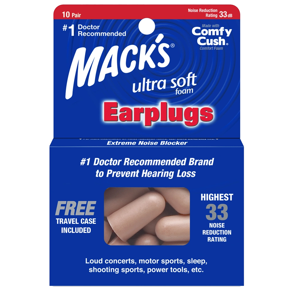 Mack's Safe Sound Ultra Soft Foam Ear Plugs 10 Pairs N