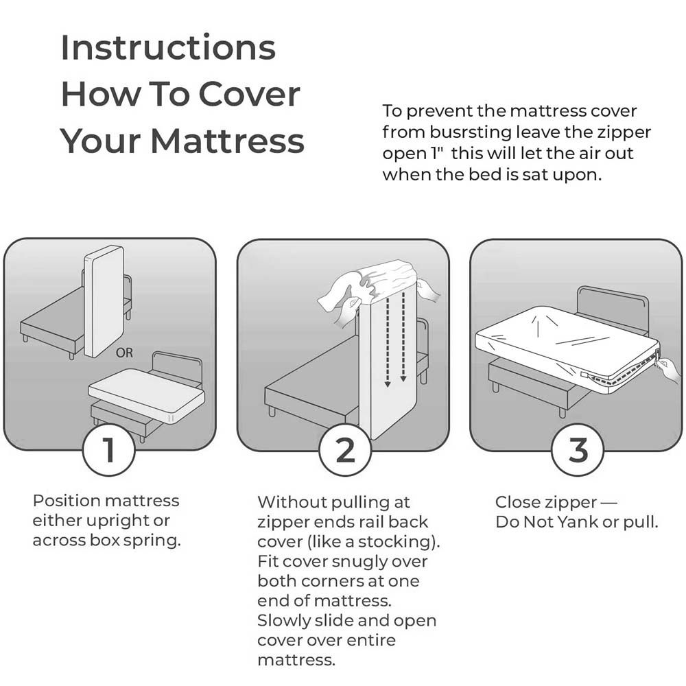 Ubio Vinyl Waterproof Mattress Protector Instructions