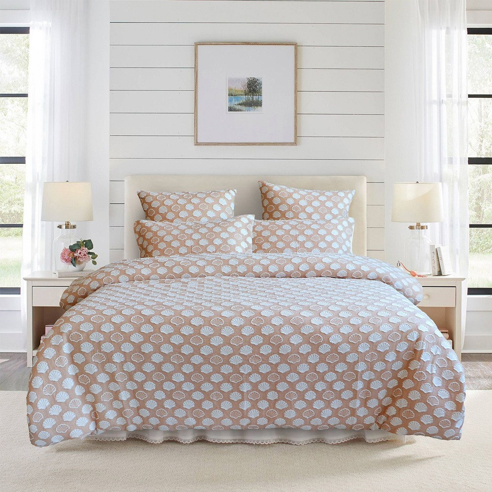 Renee Taylor Ariel Chenille Tufted jacquard Quilt Cover Set