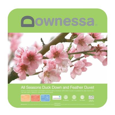 Downessa All Seasons White Duck Down and Feather Quilt Duvet