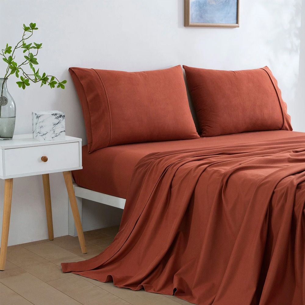 Dreamaker 130GSM Polyester Micro Flannel Sheet Set