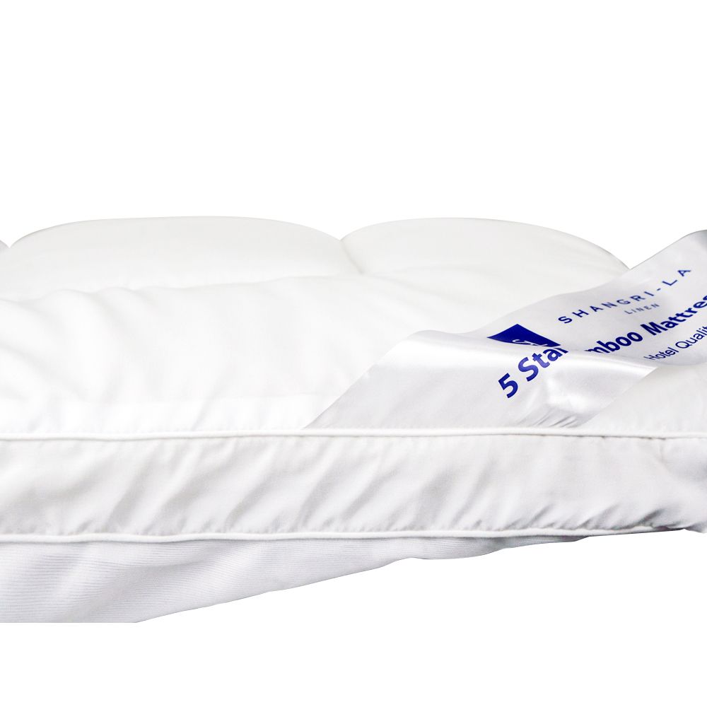 Shangri la Hotel Quality 5 Star Bamboo Mattress Topper 45 cm deep wall