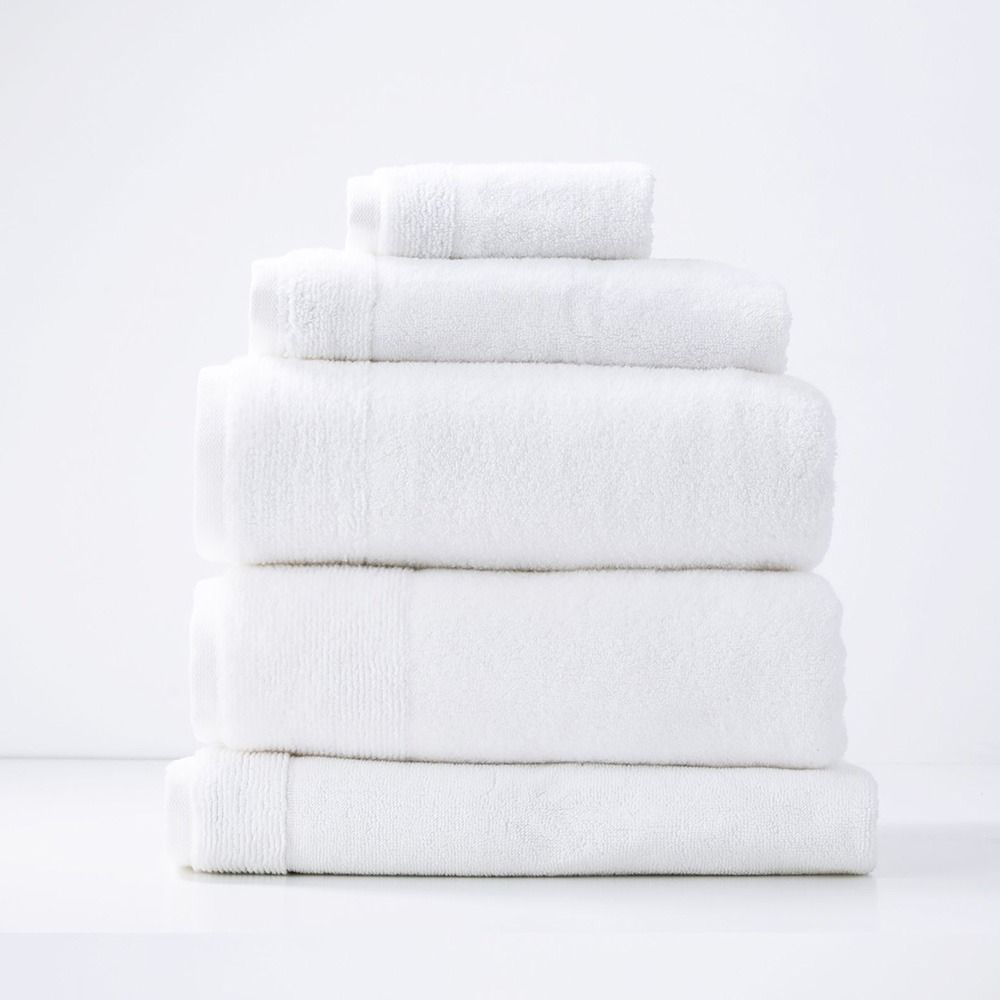 Renee Taylor Aireys Zero Twist Cotton Bath Towels Snow