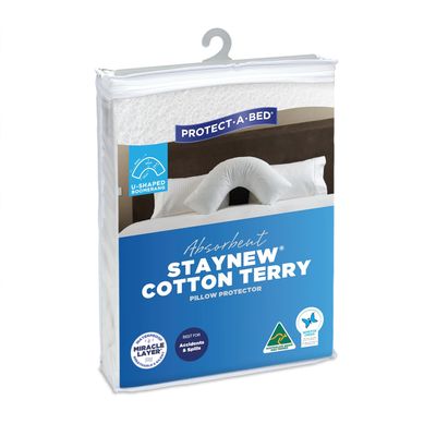 Protect-A-Bed Absorbent Cotton Terry Staynew Waterproof Pillow Protector