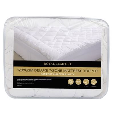 Luxury 1200 GSM Deluxe 7-Zone Mattress Topper