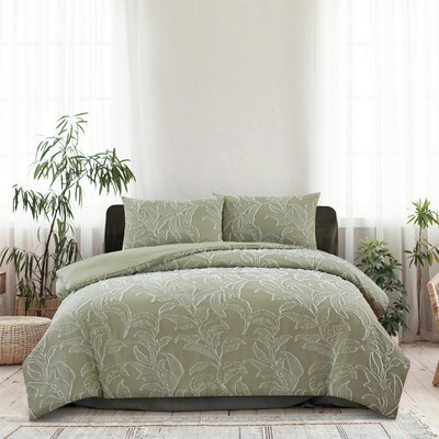 Ardor Boudoir Kiah Clipped Tufted Jacquard Quilt Cover Set