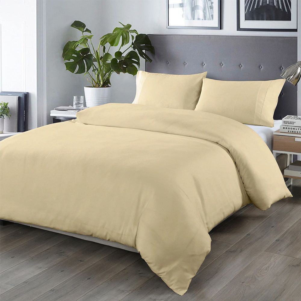 Bamboo Blend Quilt Cover Set Ivory