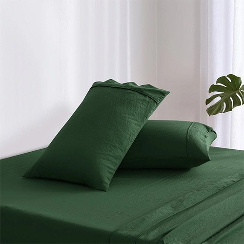 Dreamaker Superfine Pillowcase Hunter Green