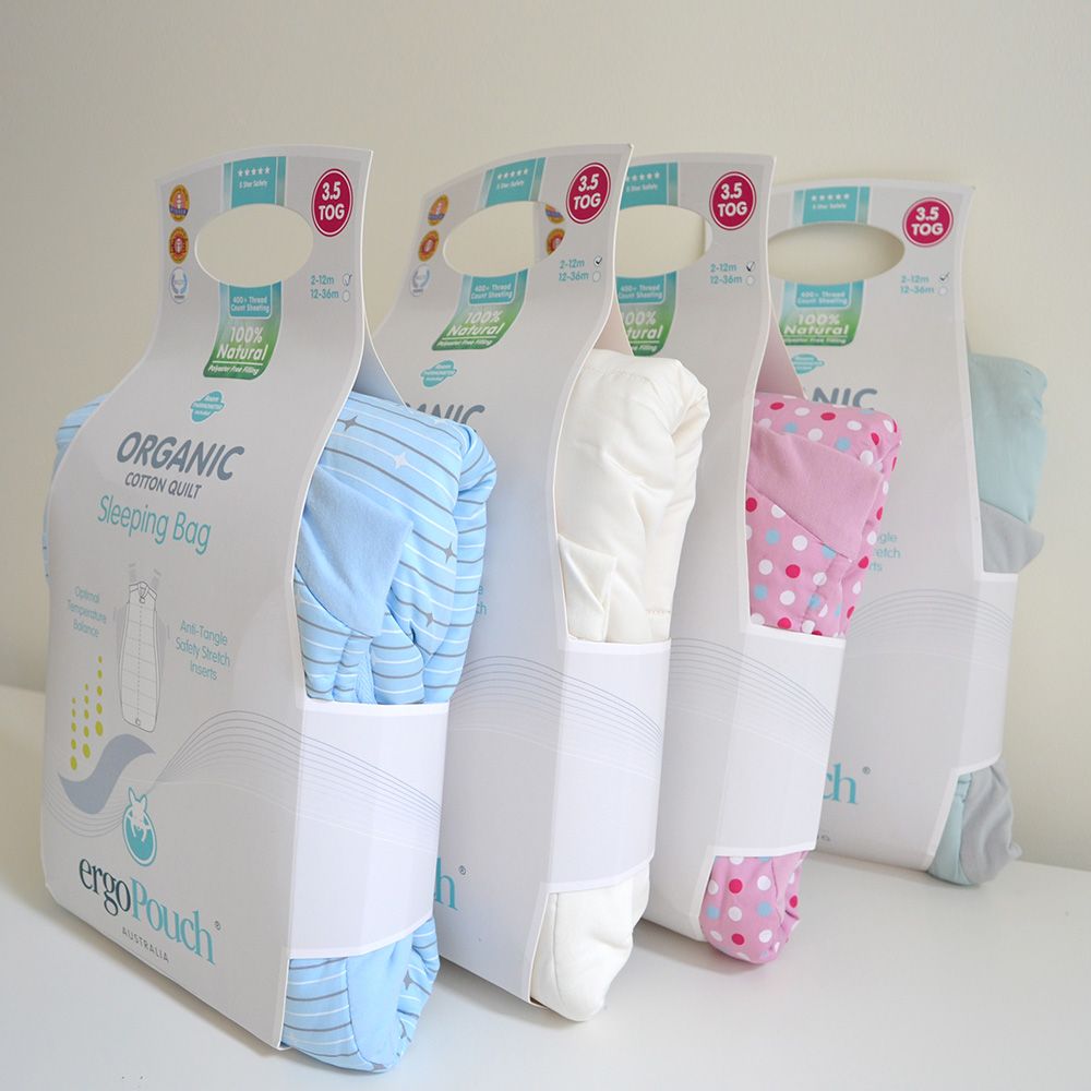 ergoPouch 3.5 Tog Organic Cotton Quilt Sleeping Bag Packaging