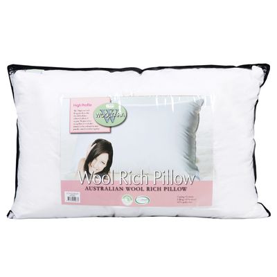 Wooltara Australian Wool Rich Pillow High Profile