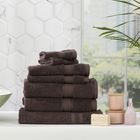 Renee Taylor Stella Super Soft Bamboo Cotton Bath Towels Cocoa