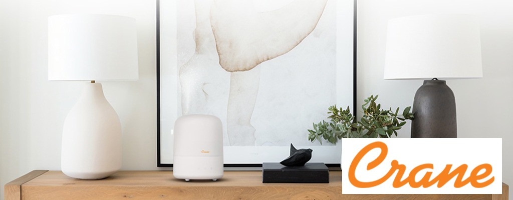 Crane 3 in 1 Cool Mist Humidifier Aroma Diffuser & Sleep Support Light Banner