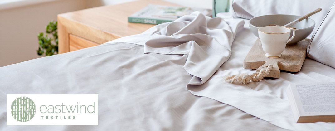 Eastwind Sateen Organic Bamboo Bed Sheet Set Banner