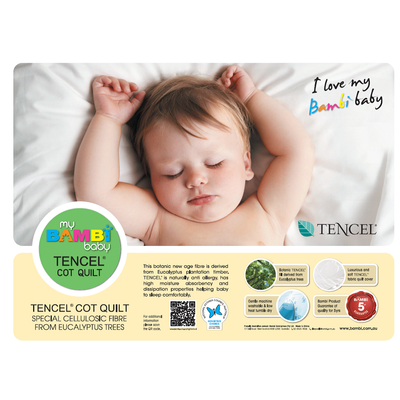 Bambi Baby Tencel Plant Fibre Cot Quilt