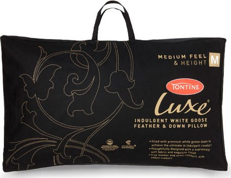 Luxe Indulgent White Goose Feather and Down Pillow