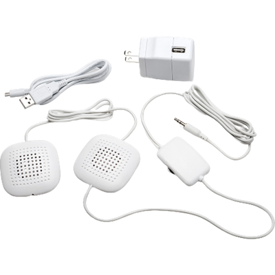 Sound Oasis PA-200 Amplified Stereo Pillow Speakers with Inline Volume Control new