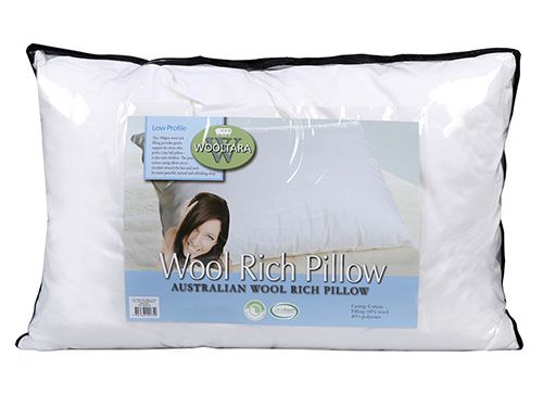 Wooltara Australian Wool Rich Pillow Low Profile