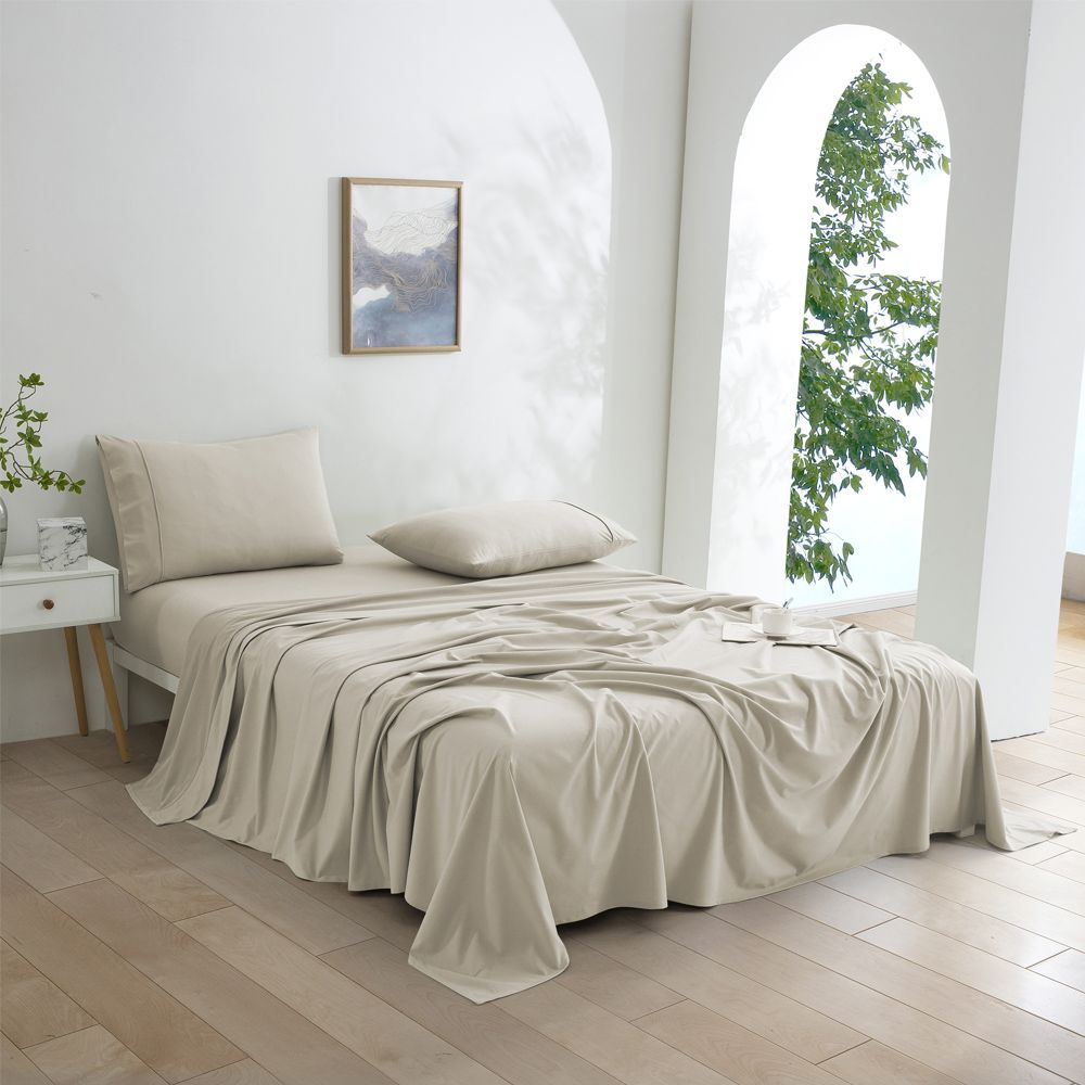 Dreamaker 130GSM Polyester Micro Flannel Sheet Set