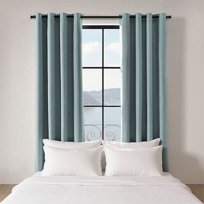 Cadence & Co. Bennett Faux Linen Eyelet Curtain Twin Pack Base Image