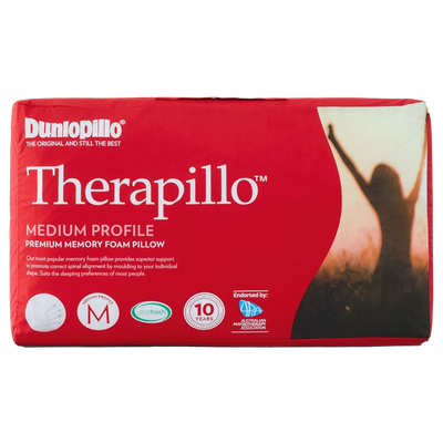 Dunlopillo Therapillo Premium Memory Foam Pillow Medium Profile Packaging