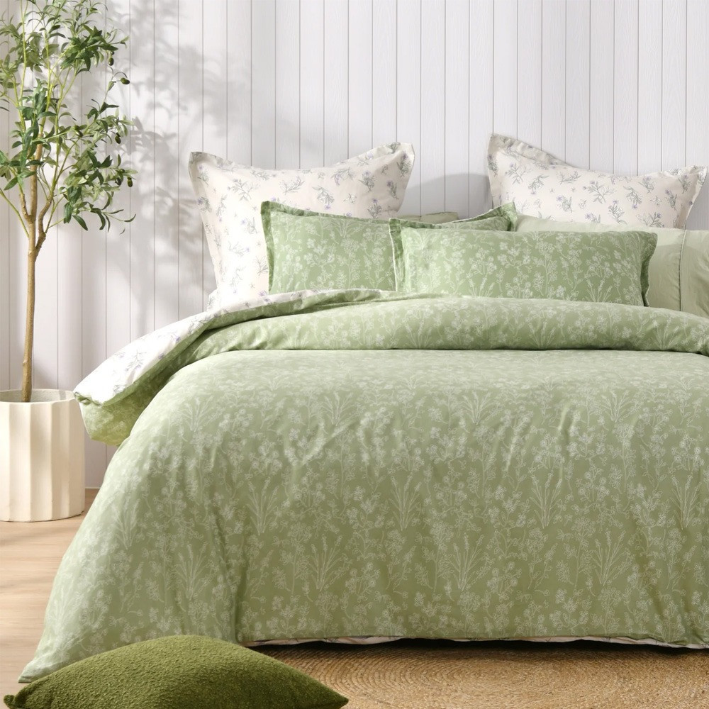 Dreamaker Adelle 100% Cotton Reversible Twin Pack European Pillowcase