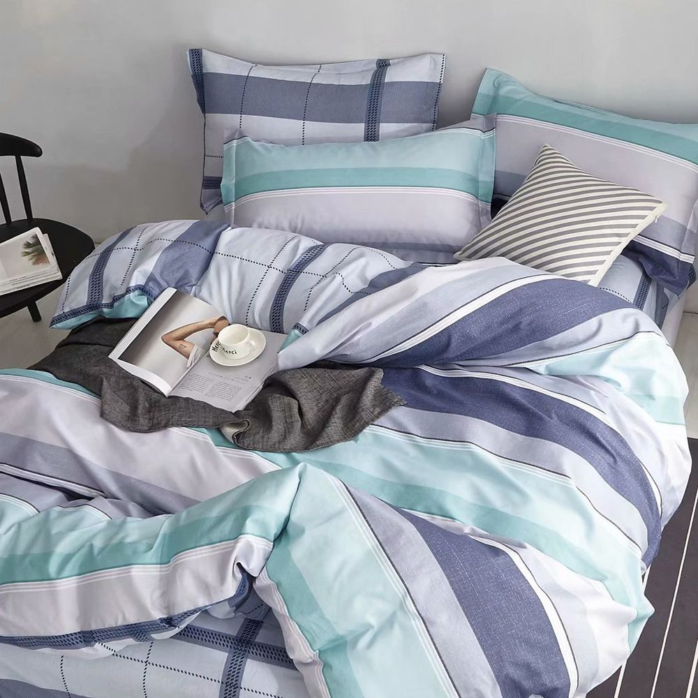 Ardor Home Latham Mint Quilt Cover Set