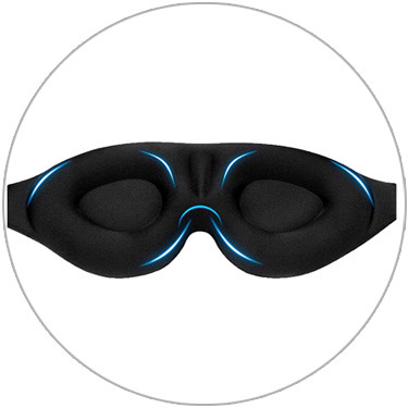 Travel Easy Black Memory Foam Contoured Sleep Mask