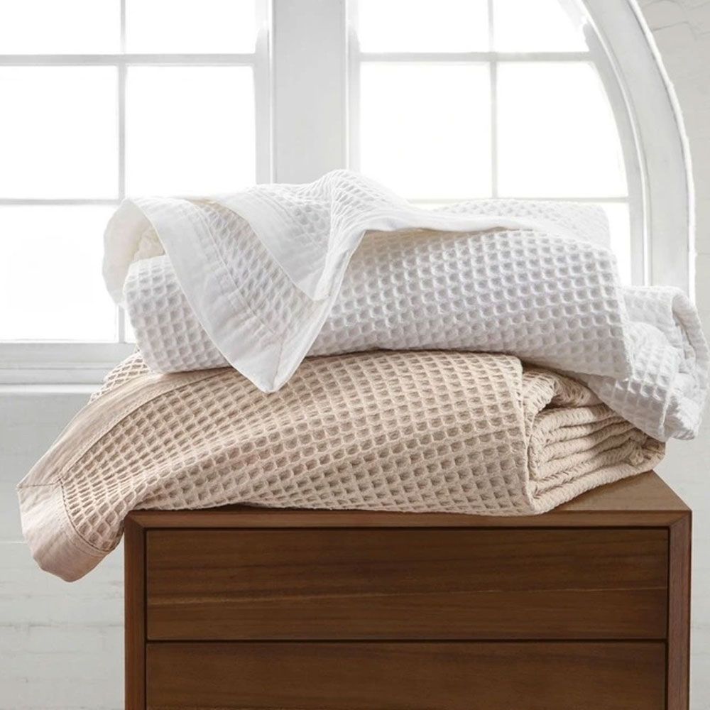 Logan and Mason Cotton Waffle Blanket Lifestyle 3