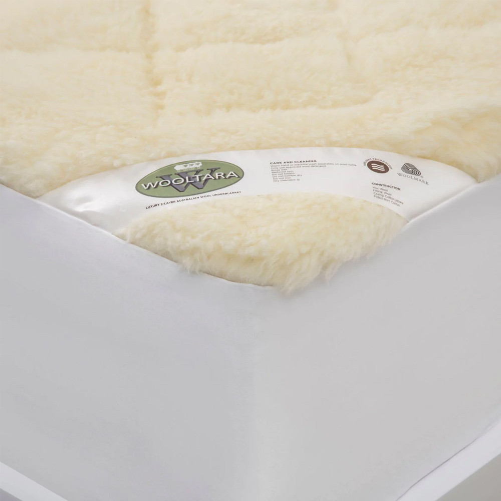 Wooltara Imperial Luxury 2 Layer Reversible Washable Australian Wool Underblanket Packaging