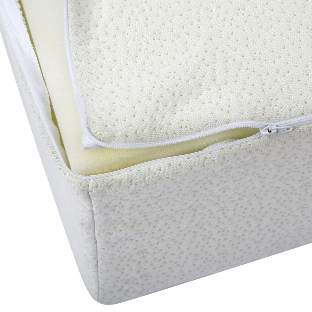 Dreamaker Multi-Purpose Bamboo Covered Wedge Pillow Zipper Open