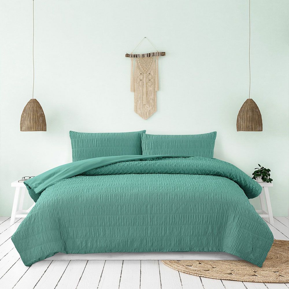 Ardor Boudoir Tuscan Ruched Microfibre Quilt Cover Set