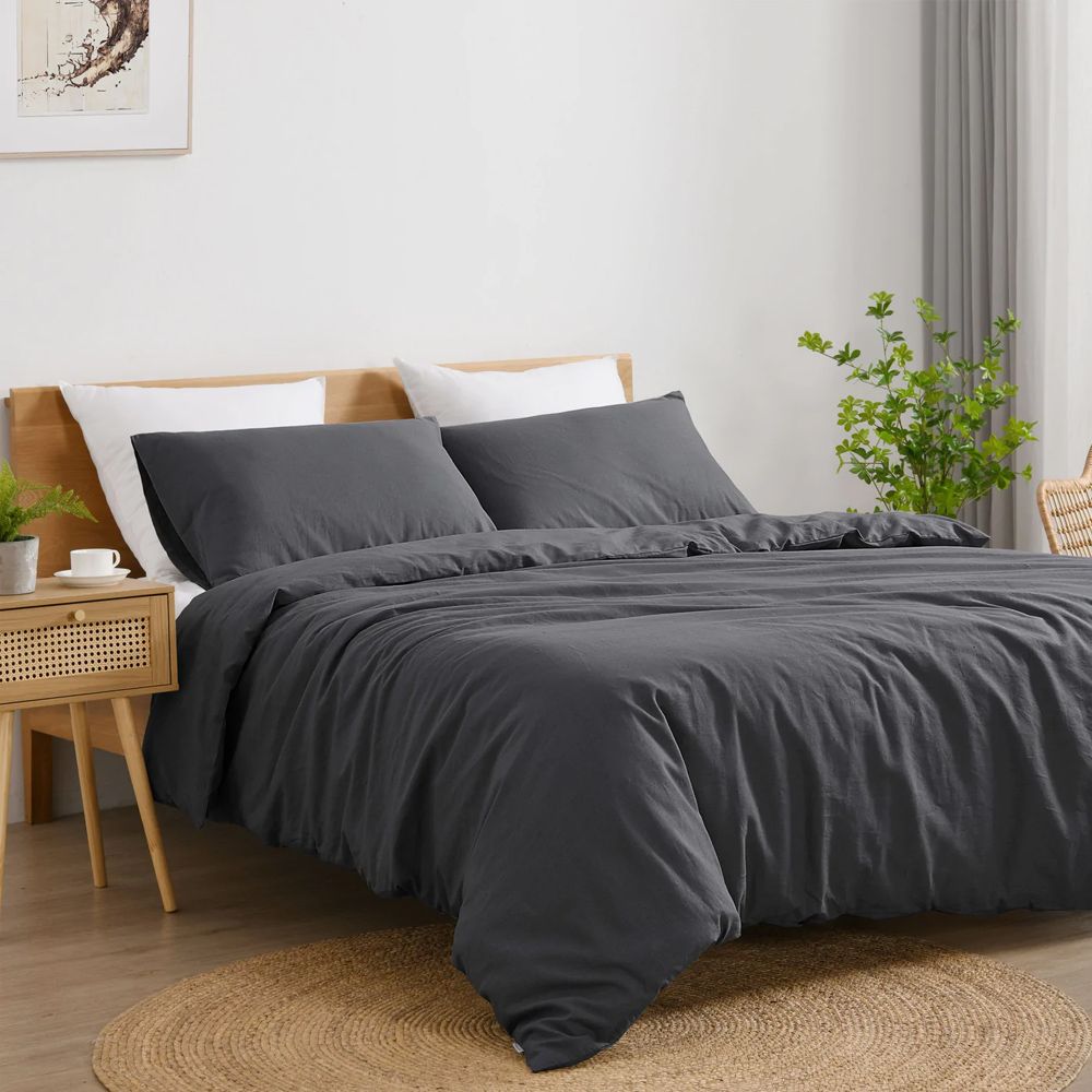 Dreamaker Linen & Cotton Blend Quilt Cover Set