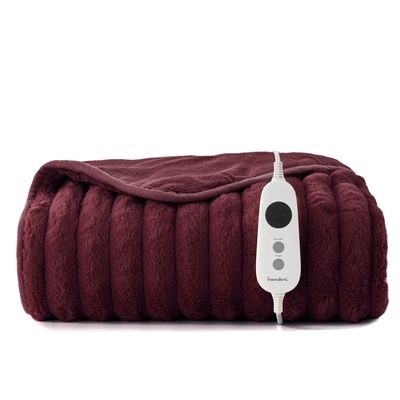 Dreamaker Chunky Embossed Fleece Reversible Heated Throw