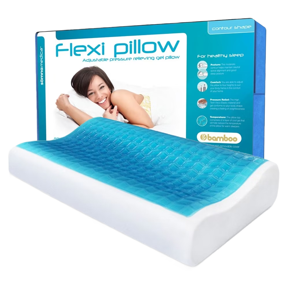 Flexi Gel Adjustable Contoured Memory Foam Pillow Thumbnail