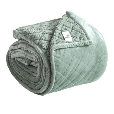 Renee Taylor Heston 480 GSM Ultra Soft Velvet Sherpa Blanket