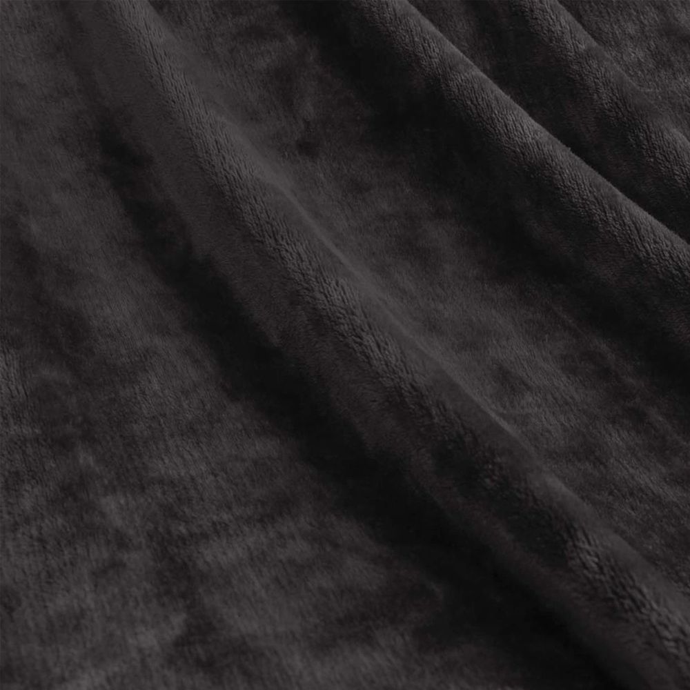 Ardor Boudoir Lucia Luxury Plush Blanket Charcoal Detail