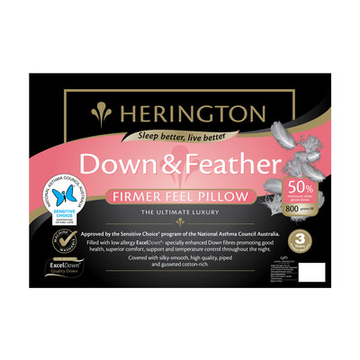 Herington Luxury 50% White Goose Down and Feather King Pillow