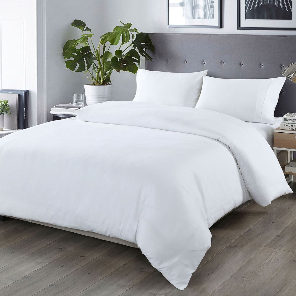 Bamboo Blend Quilt Cover Set White