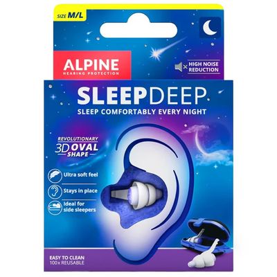 Alpine SleepDeep Reusable Sleeping Earplugs