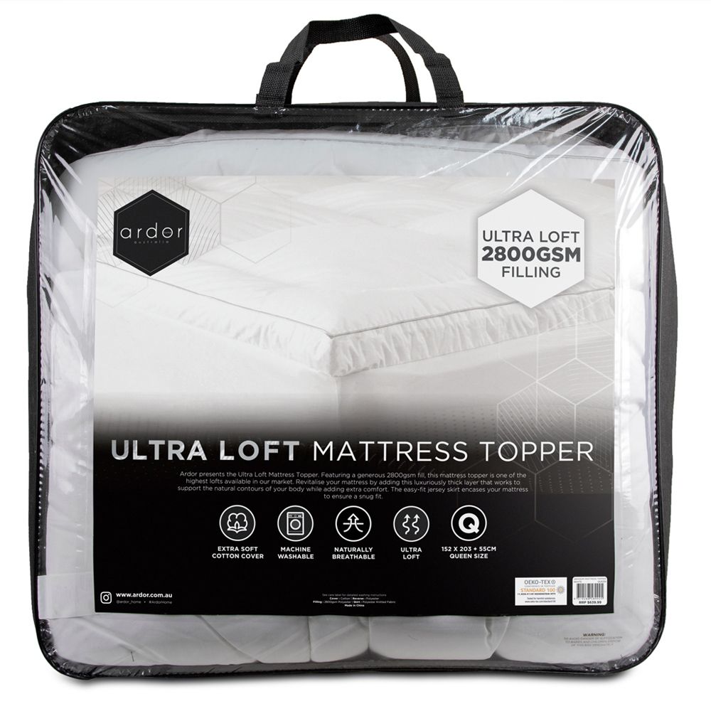 Ardor Home 2800gsm Microfibre Mattress Topper