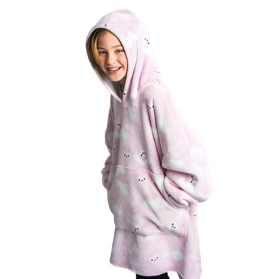 UGGOWEAR Giant Hoodie Llama Face Light Pink